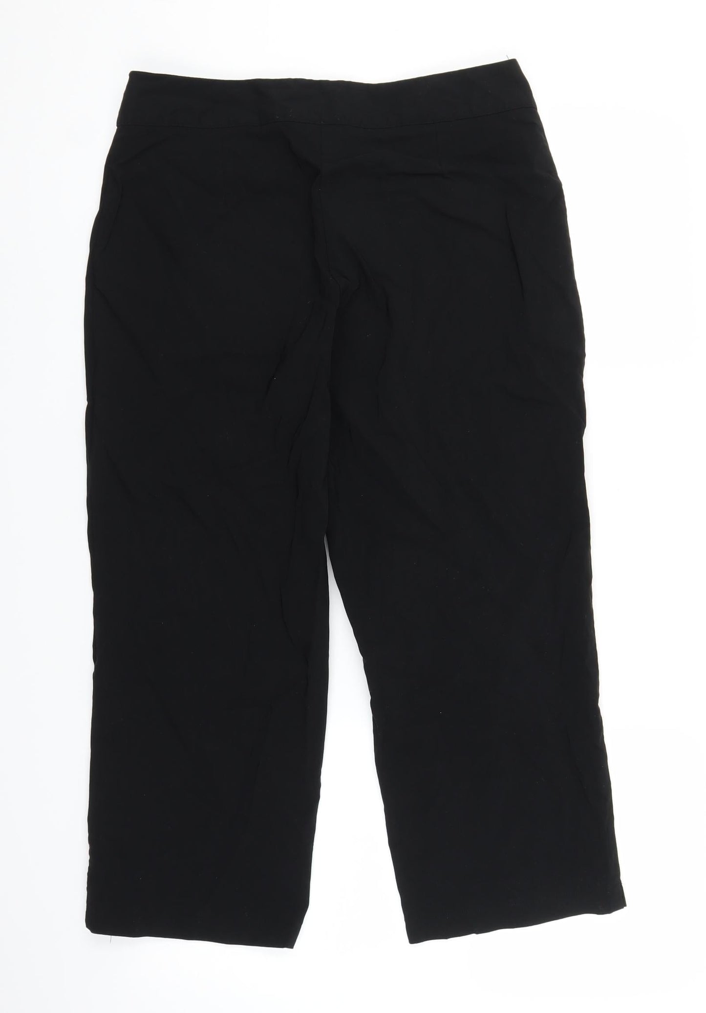 Womens UK Size 12 BHS Regular Fit  Black Trousers