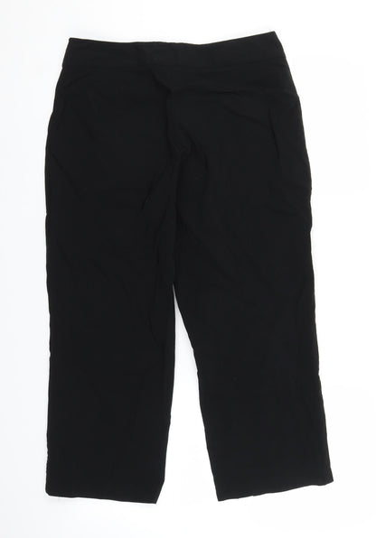 Womens UK Size 12 BHS Regular Fit  Black Trousers