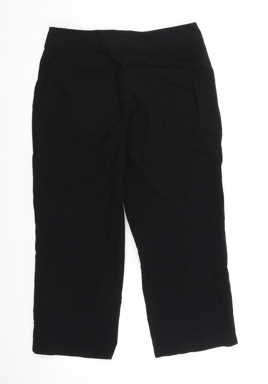 Womens UK Size 12 BHS Regular Fit  Black Trousers