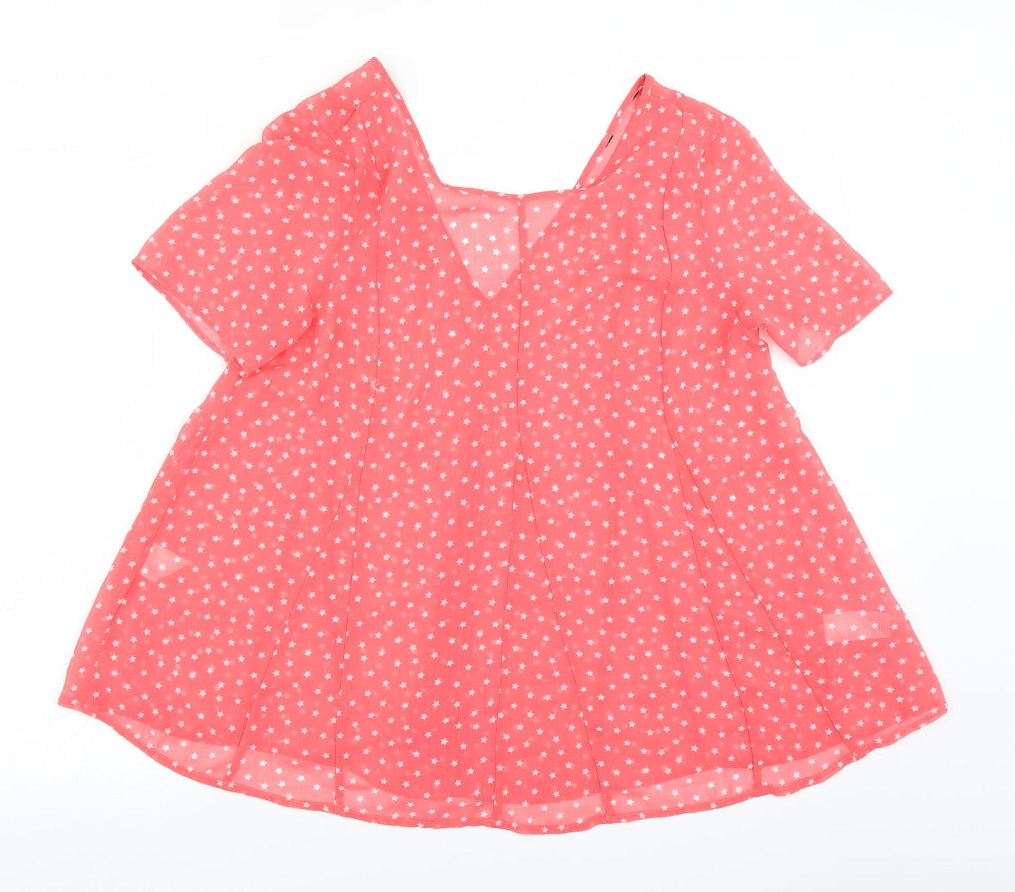 Womens UK Size 10 NEXT Pink Basic Blouse