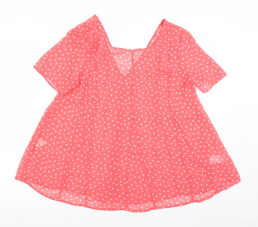 Womens UK Size 10 NEXT Pink Basic Blouse