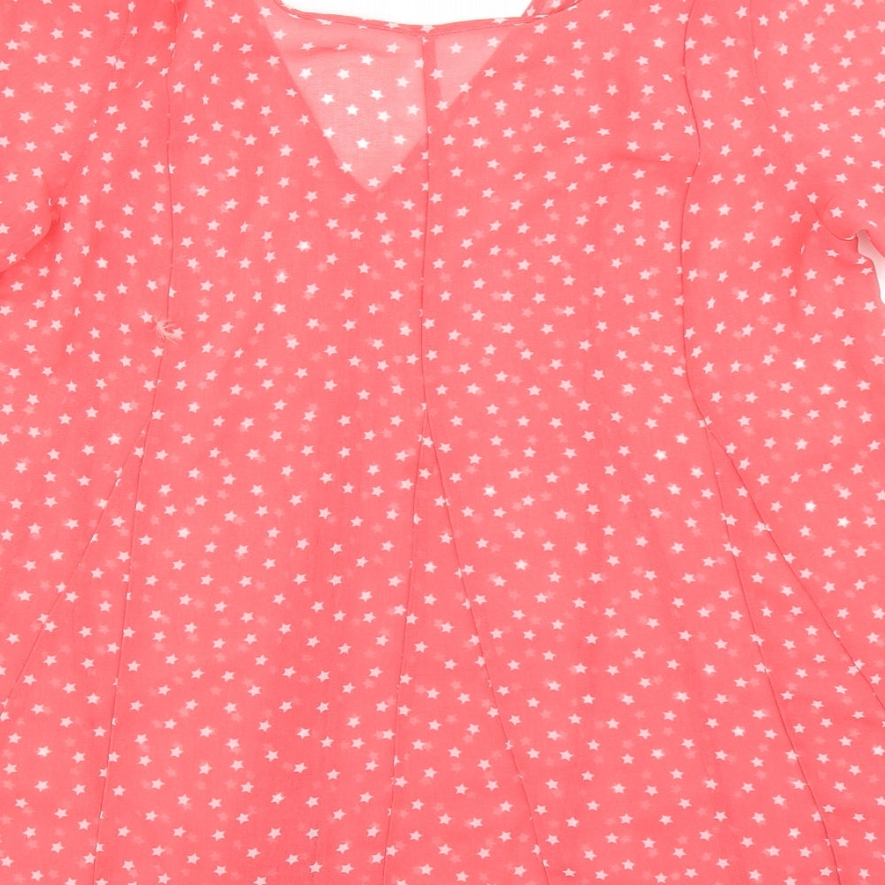 Womens UK Size 10 NEXT Pink Basic Blouse