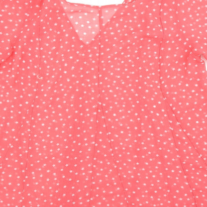 Womens UK Size 10 NEXT Pink Basic Blouse