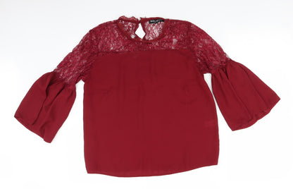 Womens UK Size 14 Select Red Basic Blouse