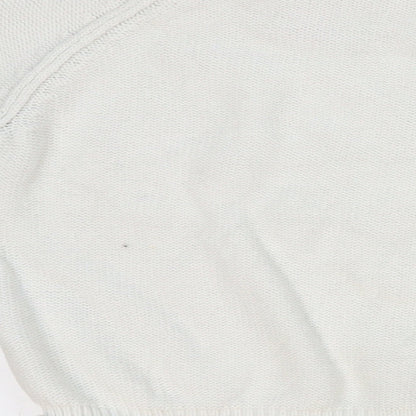 Shrinkig Violet Girls White  Knit Pullover Jumper Size 4-5 Years