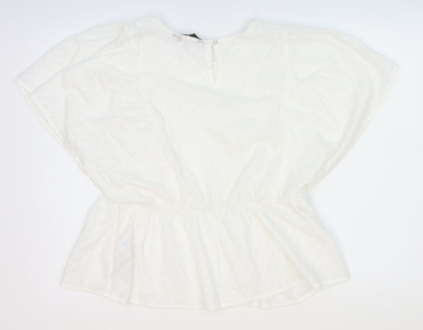 Womens UK Size 12 Dorothy Perkins White Basic Blouse