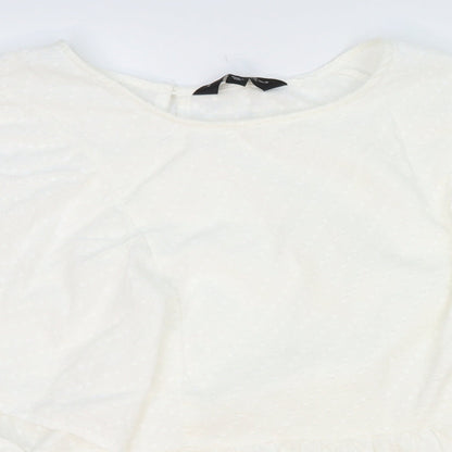Womens UK Size 12 Dorothy Perkins White Basic Blouse