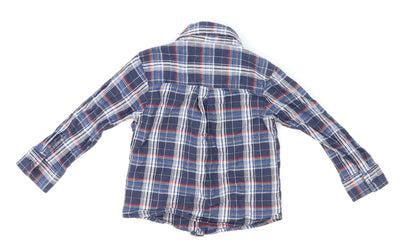 Jet Boys Blue Plaid  Basic Dress Shirt Size 12-18 Months