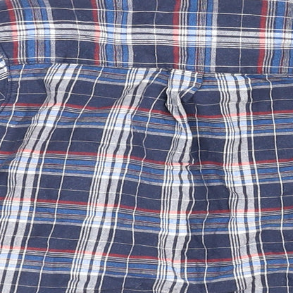 Jet Boys Blue Plaid  Basic Dress Shirt Size 12-18 Months
