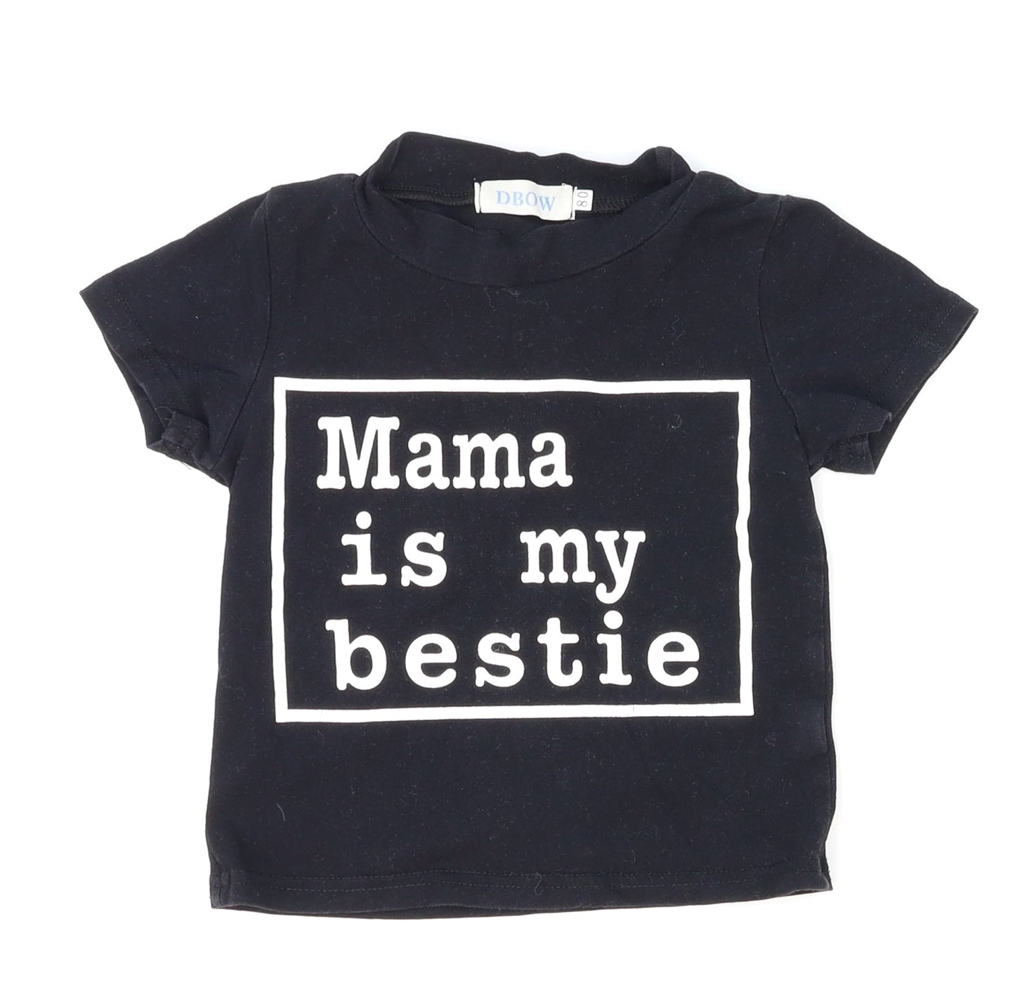 Dbow Baby Black   Basic T-Shirt Size 12 Months  - Mama is my Bestie