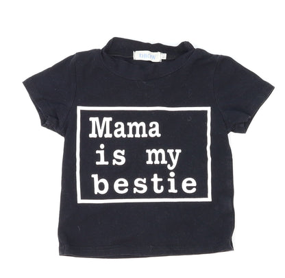 Dbow Baby Black   Basic T-Shirt Size 12 Months  - Mama is my Bestie