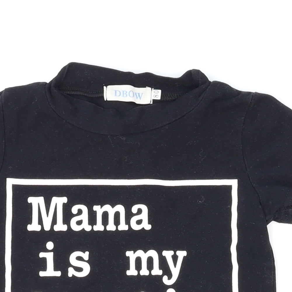 Dbow Baby Black   Basic T-Shirt Size 12 Months  - Mama is my Bestie