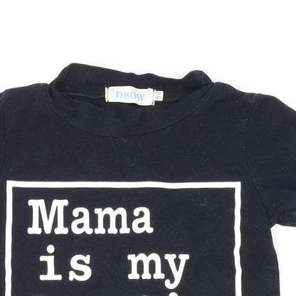 Dbow Baby Black   Basic T-Shirt Size 12 Months  - Mama is my Bestie