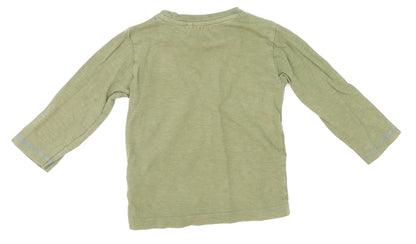 NEXT Baby Green   Basic T-Shirt Size 12-18 Months  - animal, tiger, zebra