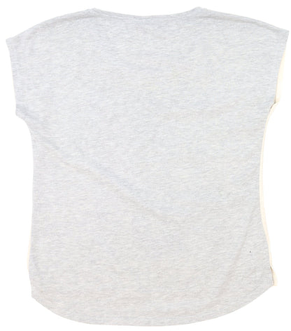 Womens UK Size L Yessica Grey Basic T-Shirt