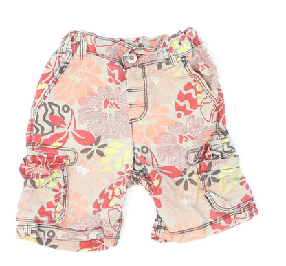 Marks and Spencer Boys Red Floral  Cargo Trousers Size 18-24 Months