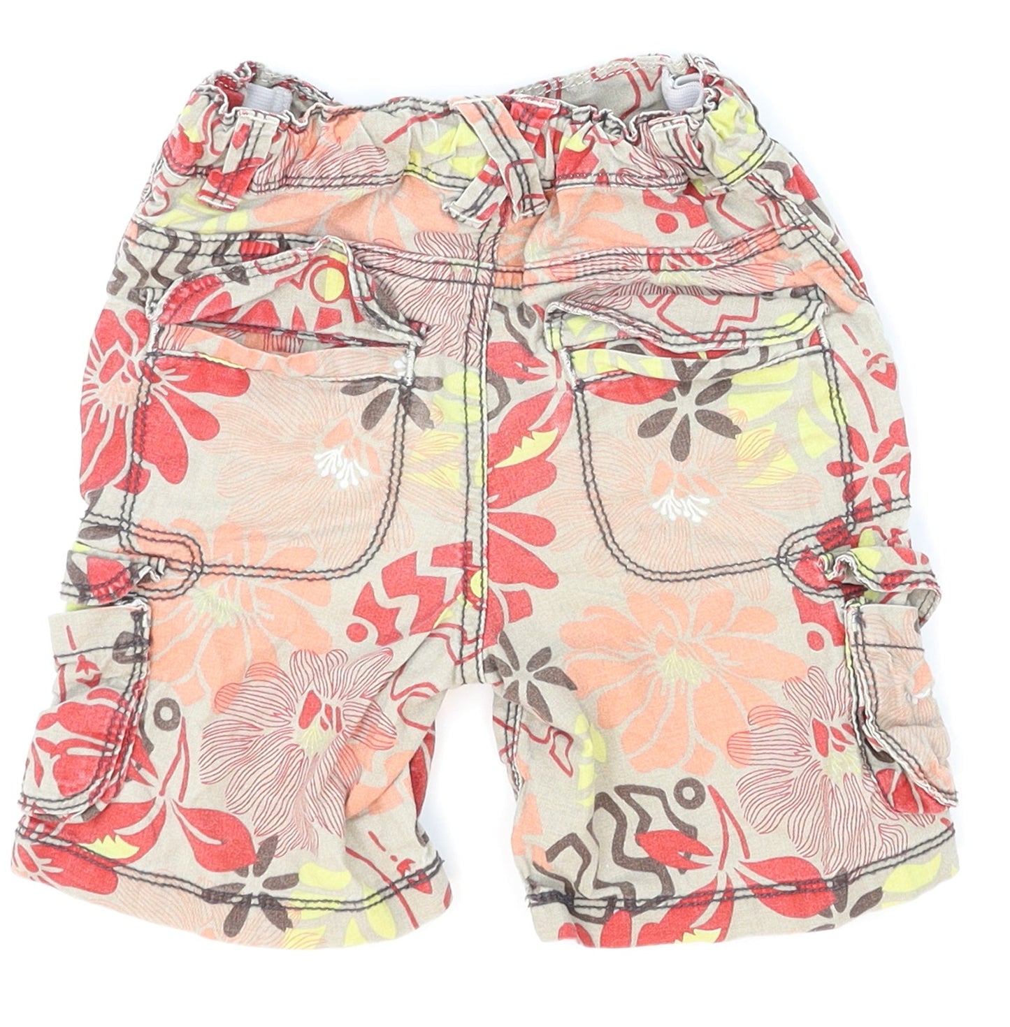 Marks and Spencer Boys Red Floral  Cargo Trousers Size 18-24 Months