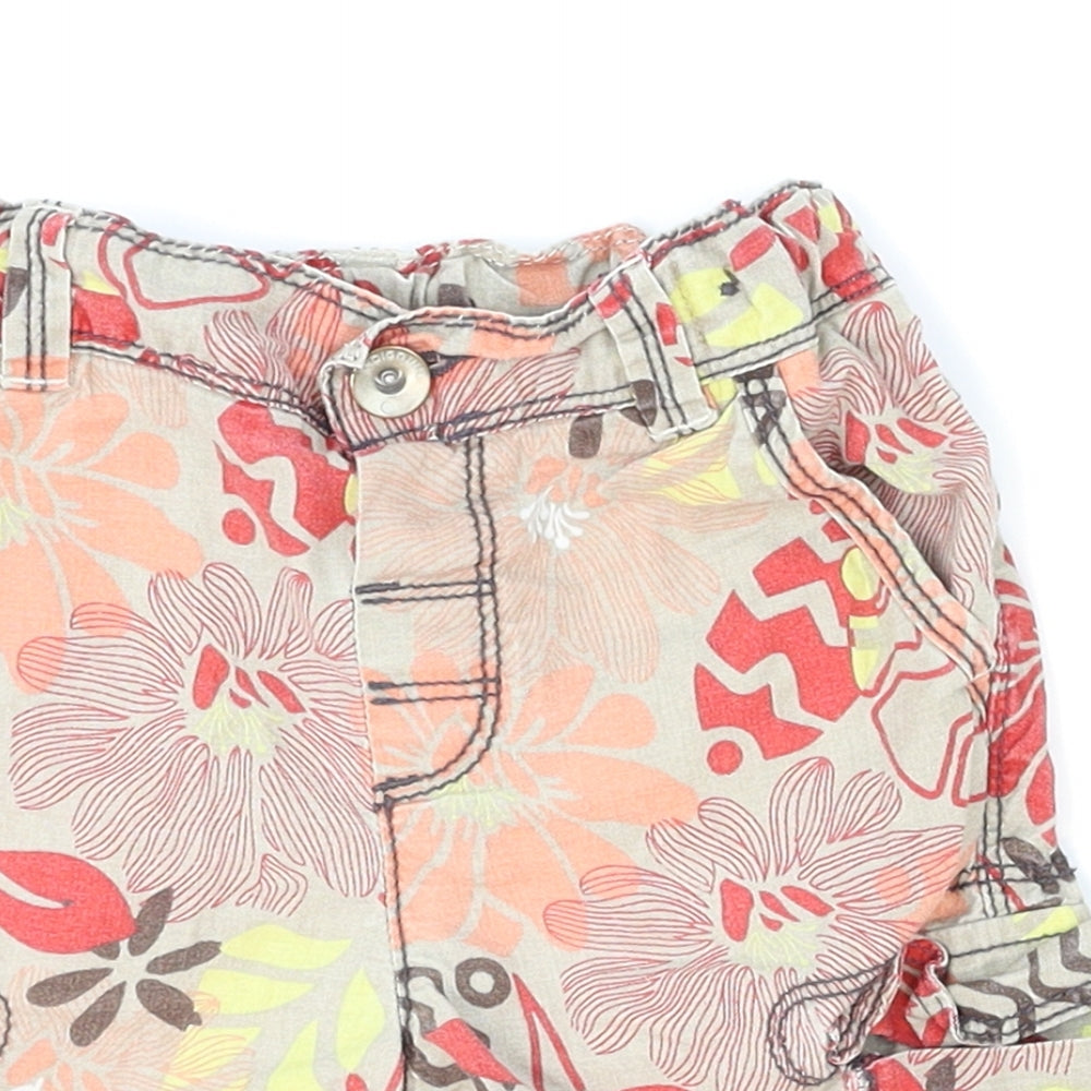 Marks and Spencer Boys Red Floral  Cargo Trousers Size 18-24 Months
