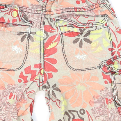 Marks and Spencer Boys Red Floral  Cargo Trousers Size 18-24 Months