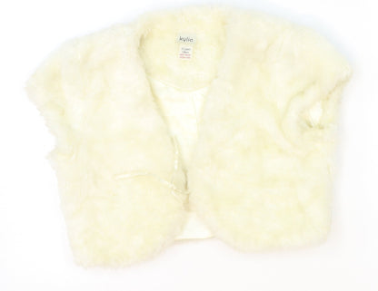 Kylie Girls Ivory   Gilet Jacket Size 11 Years