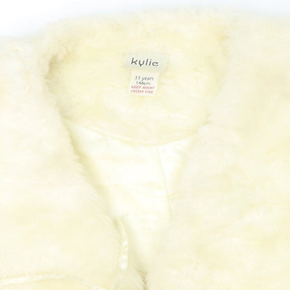 Kylie Girls Ivory   Gilet Jacket Size 11 Years