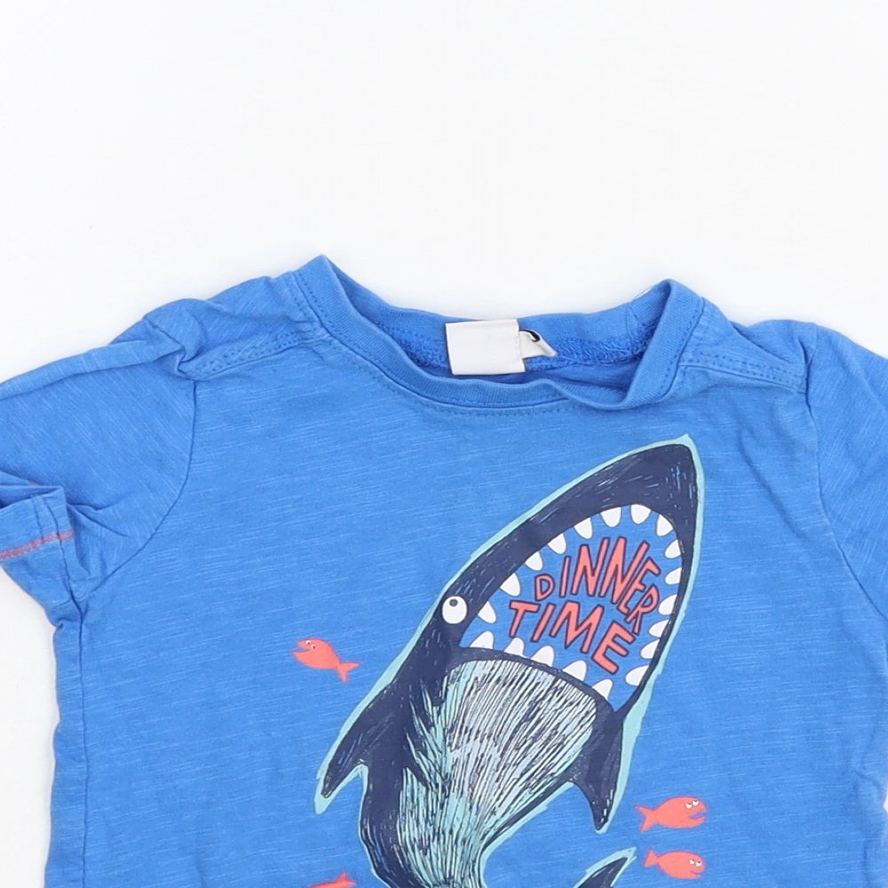 Mini Club Boys Blue   Basic T-Shirt Size 9-12 Months