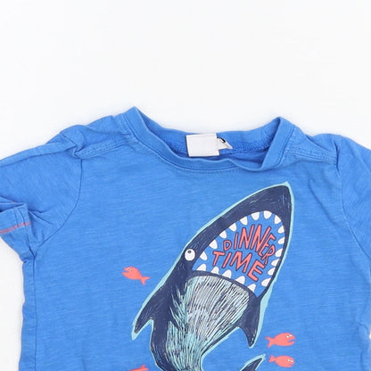 Mini Club Boys Blue   Basic T-Shirt Size 9-12 Months