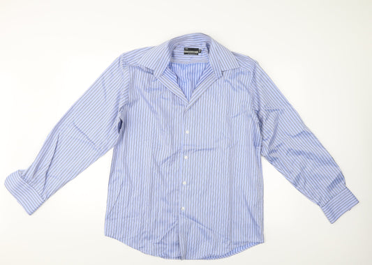 Mens UK Collar Size 40 Marks and Spencer Smart Blue  Dress Shirt