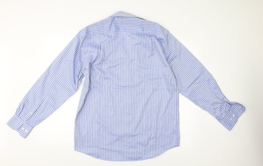 Mens UK Collar Size 40 Marks and Spencer Smart Blue  Dress Shirt