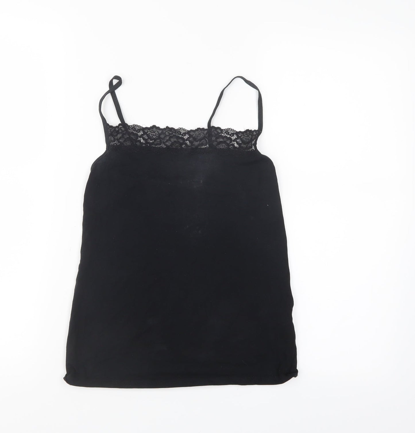 Womens UK Size 10 M&s Black Basic Tank