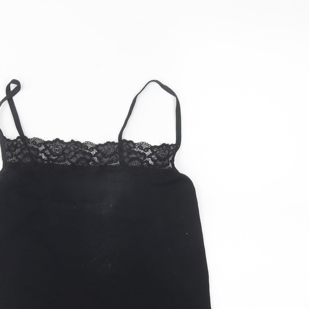 Womens UK Size 10 M&s Black Basic Tank