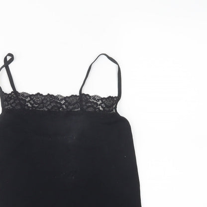 Womens UK Size 10 M&s Black Basic Tank