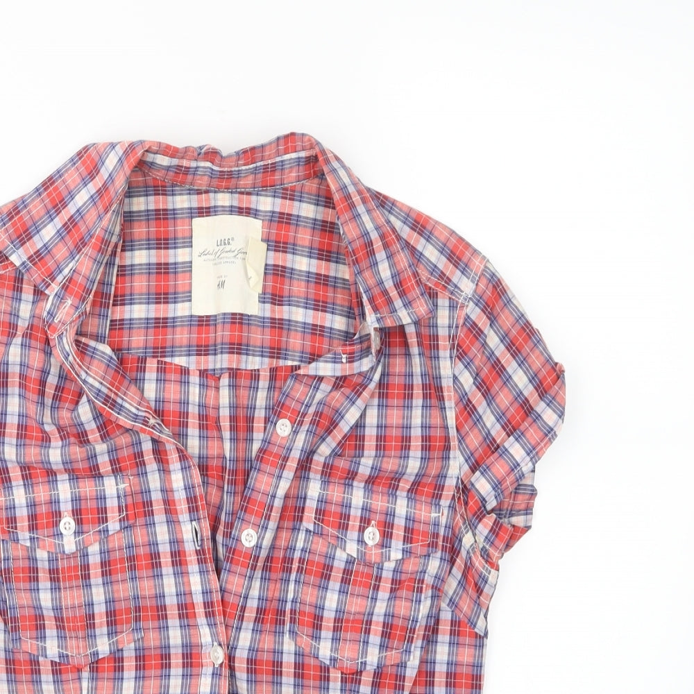 Womens UK Size 8 LOGG Multicoloured Basic Button-Up