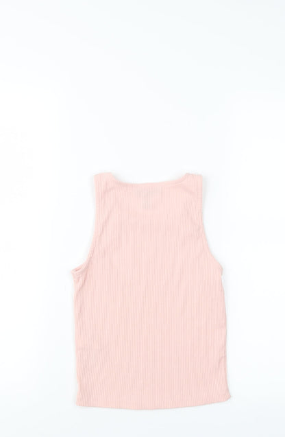 Womens UK Size 6 New Look Pink Basic Tank