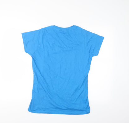 Gilden Womens Blue   Basic T-Shirt Size L