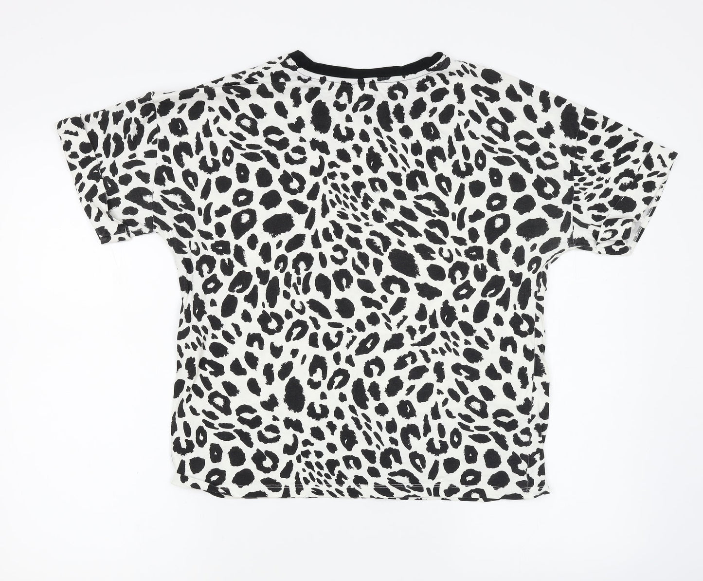 F&F Womens Multicoloured Animal Print  Basic T-Shirt Size 10