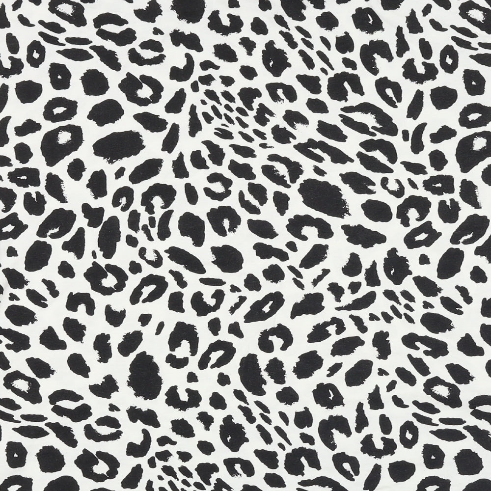 F&F Womens Multicoloured Animal Print  Basic T-Shirt Size 10