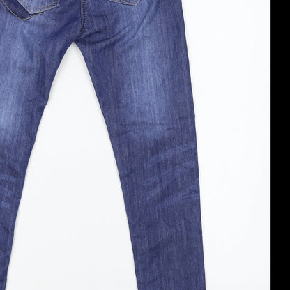 Preworn Girls Blue  Denim Straight Jeans Size 9 Years