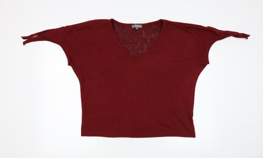 Principles Womens Red  Knit Pullover Jumper Size 12