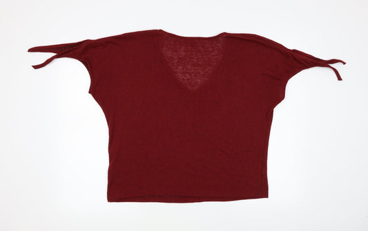 Principles Womens Red  Knit Pullover Jumper Size 12