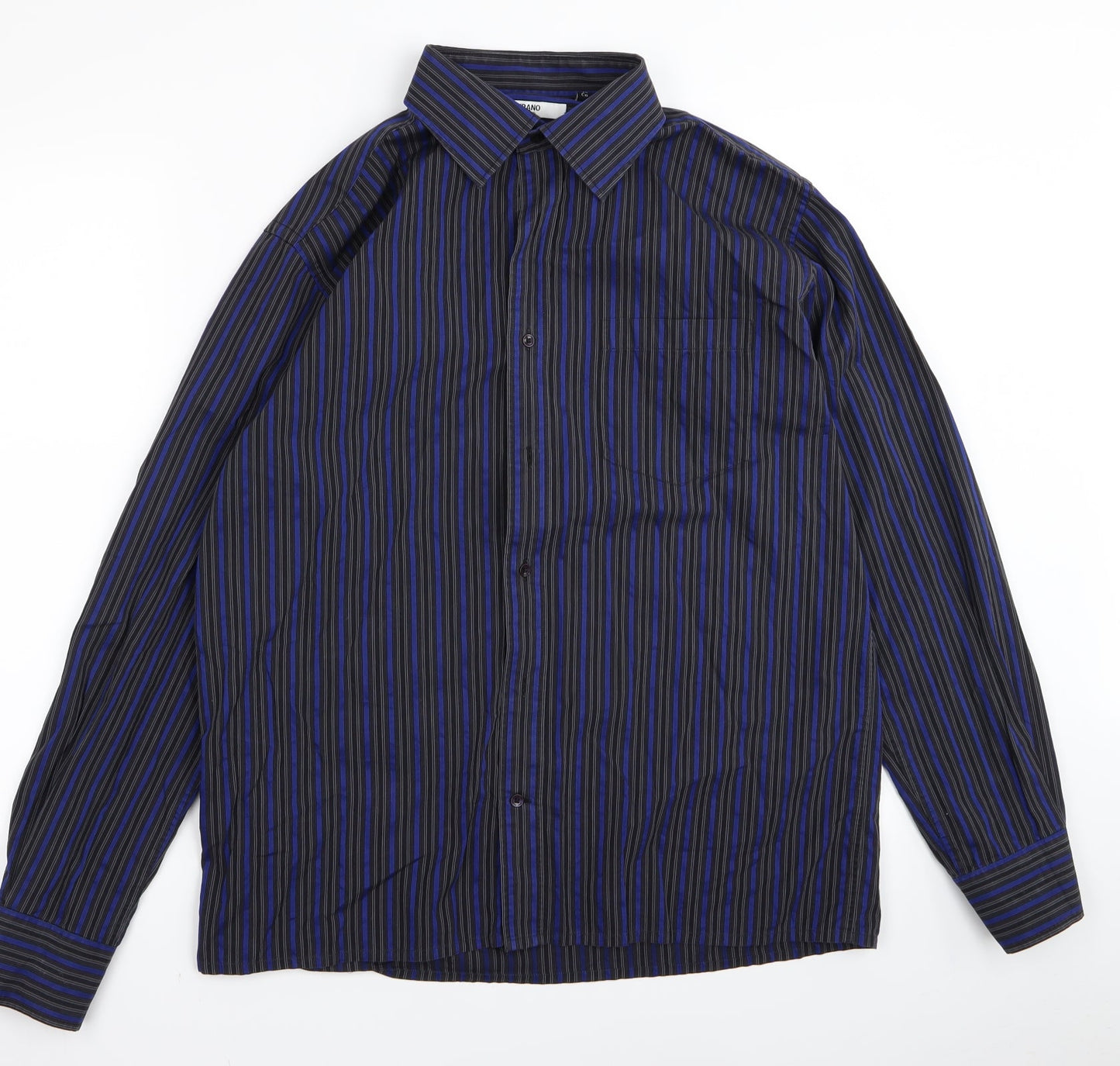 Mens UK Size 40 Murano Black  Button-Up Long Sleeve Casual Shirt