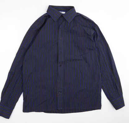 Mens UK Size 40 Murano Black  Button-Up Long Sleeve Casual Shirt