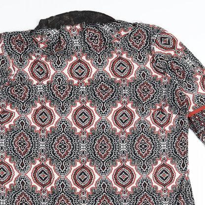 Preworn Womens Black Paisley  T-Shirt Dress  Size 12