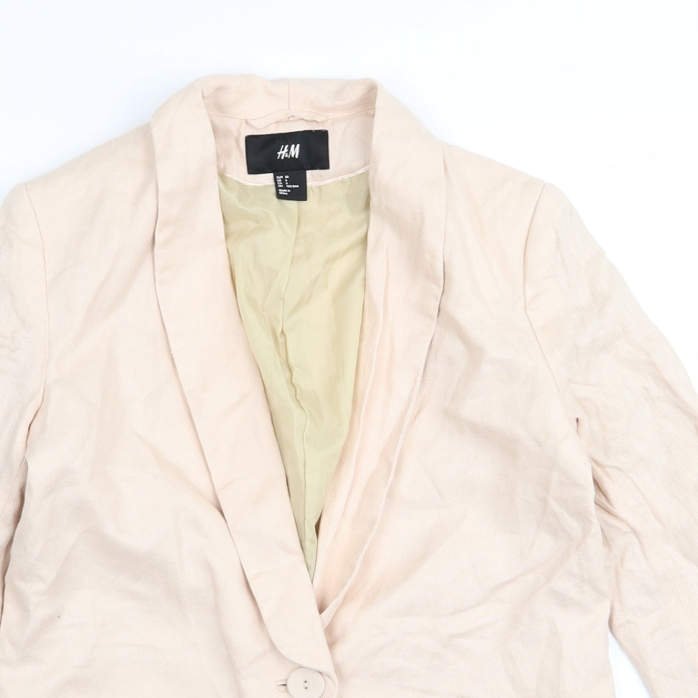 H&M Womens Pink   Jacket  Size 8