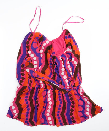 ASOS Womens Multicoloured Geometric  A-Line Set Size 8