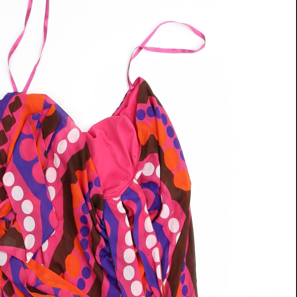 ASOS Womens Multicoloured Geometric  A-Line Set Size 8