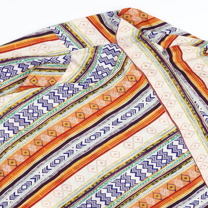 Boohoo Womens Multicoloured Paisley  Basic Blouse Size S