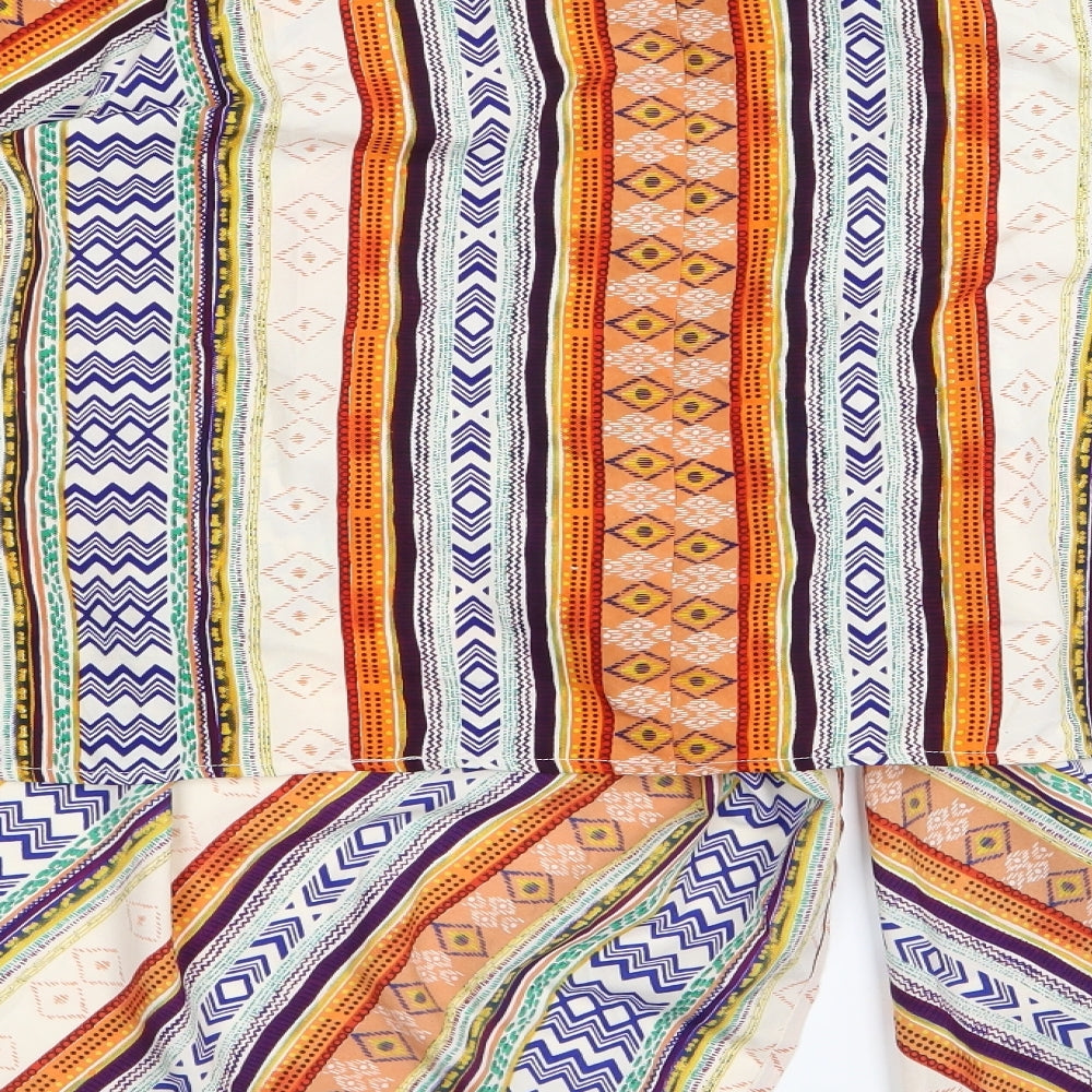 Boohoo Womens Multicoloured Paisley  Basic Blouse Size S