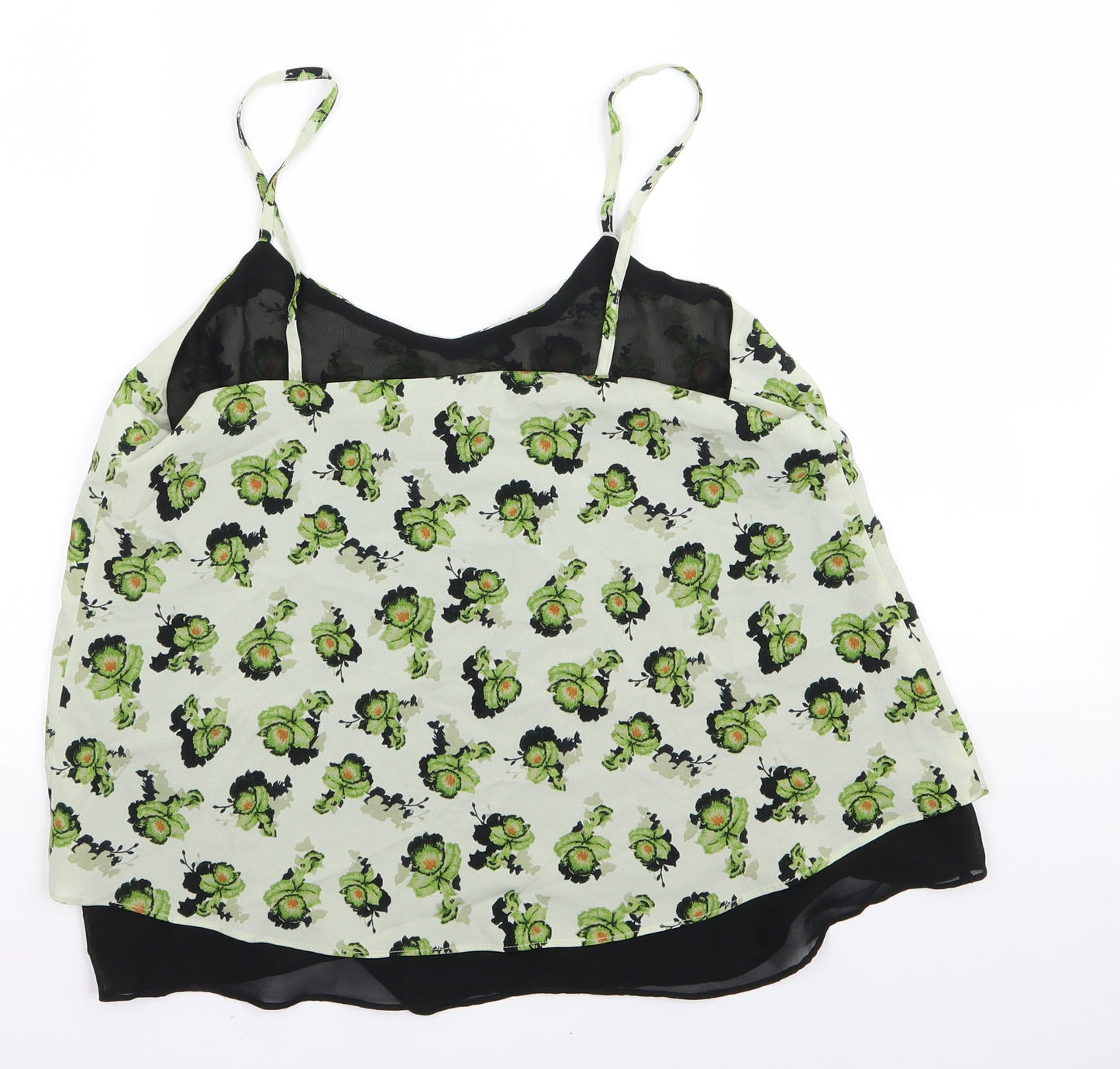 Womens UK Size 10 Topshop Green Basic Blouse