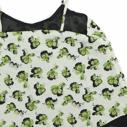 Womens UK Size 10 Topshop Green Basic Blouse